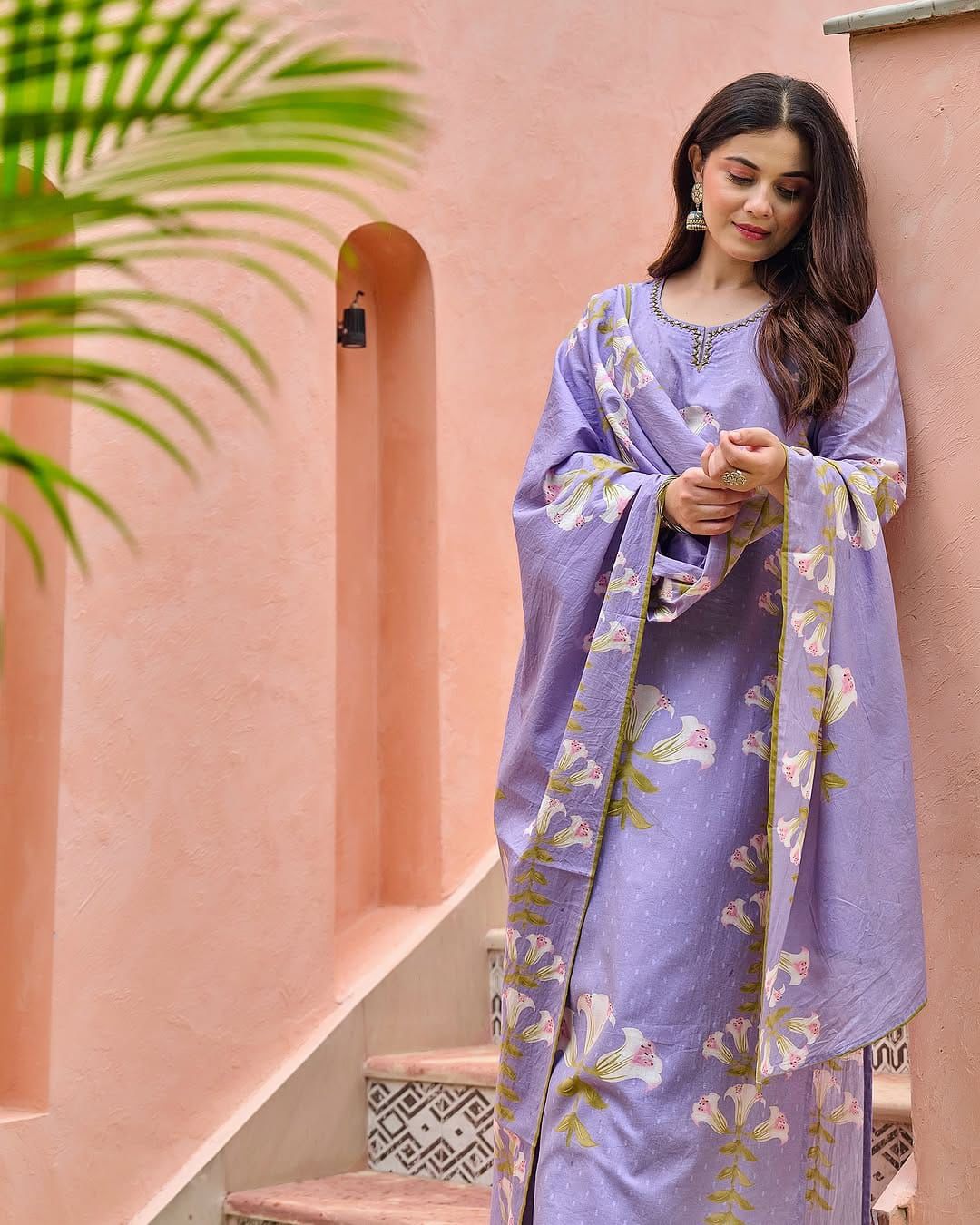 🌸 Floral Breeze Cotton Suit Set - Image 2