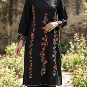 Elegant Black Embroidered Co-Ord Set