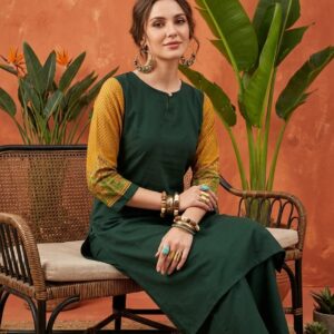 ✨ Emerald Ajrakh Cotton Co-Ord Set ✨