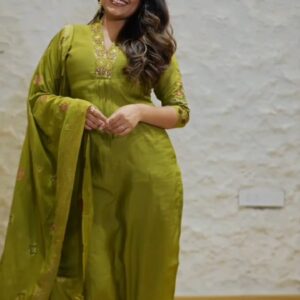 ✨ Olive Grace Embroidered Kurta Set ✨